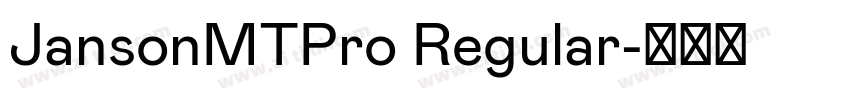 JansonMTPro Regular字体转换